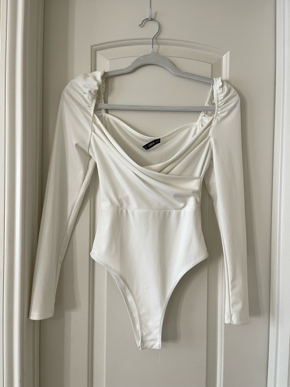 White Long-Sleeve Bodysuit